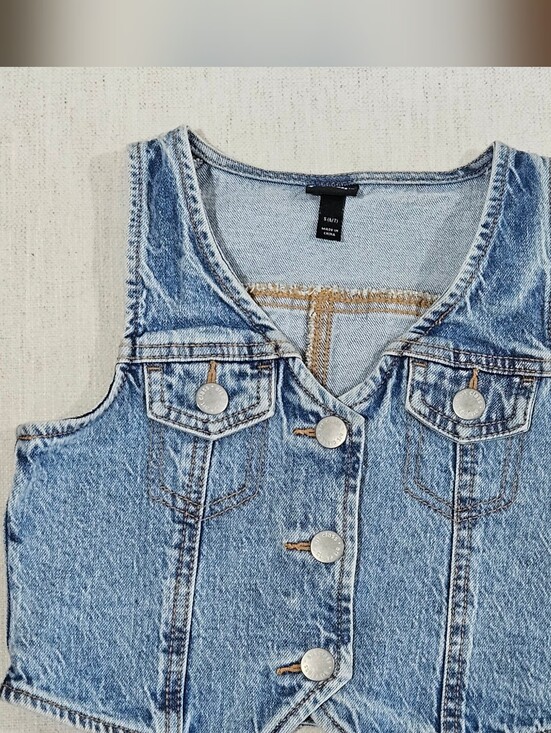 Other - Classic Light Blue Denim Jeans Vest - Women